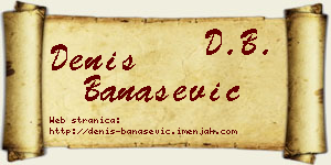 Denis Banašević vizit kartica